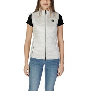 White Quilted Vest with Logo